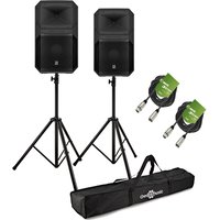 Electro-Voice Eviva 15P Active PA Speaker Bundle with Stands and Cables