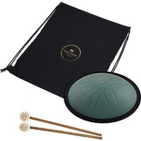 Meinl Sonic Energy 10" Compact Steel Tongue Drum B Minor 8 Notes 432 Hz Dark Green
