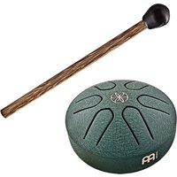 Meinl Sonic Energy 3" Pocket Steel Tongue Drum A Major 6 notes 440 Hz Dark Green Germ of Life
