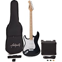 Antiquity St Guitar Lh & Amp Pack - Black