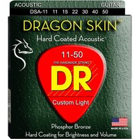 DR Strings Dragon Skin Acoustic Guitar Strings Custom Light 11-50