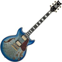 Ibanez AM93QA Artcore Expressionist Jet Blue Burst