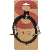 Stagg SPC090L DL 3FT Right Angle Jack to Right Angle Jack Patch Cable