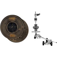 Meinl Classics Custom Dark 8" Micro Stack Hats & Meinl X-Hat Auxiliary Hi-Hat Arm with Clamp