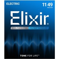 Elixir 12100 POLYWEB beschichtete E-Gitarren-Saiten 11-49
