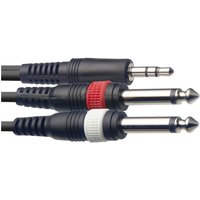 Stagg SYC Stereo Mini Jack to Dual Mono Jack Cable 1m
