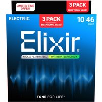 Elixir Electric Optiweb Guitar Strings 3 Pack 10-46