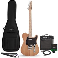 Knoxville Electric Guitar Natural 10W Guitar Amp & Accessory Pack