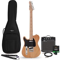 Knoxville Electric Guitar Natural 10W Guitar Amp & Accessory Pack