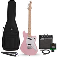 Seattle Electric Guitar Pink 10W Guitar Amp & Accessory Pack