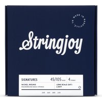 Stringjoy Light Gauge (45-105) 4 String Long Scale Nickel Wound Bass Guitar Strings