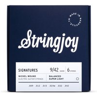 Stringjoy Signatures Balanced Super Light Gauge (9-42) Nickel Wound Electric Guitar Strings