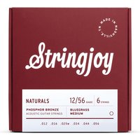 Stringjoy Naturals Bluegrass Gauge (12-56) Phosphor Bronze Acoustic Guitar Strings