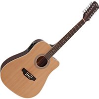 Dreadnought Cutaway 12 String Electro Acoustic Guitar by Gear4music - Nearly New