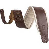 Levys M26PD-BRN 3" Top Grain Leather Strap Bark Brown on Cream