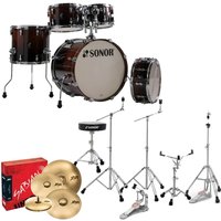 Sonor AQ2 20 5pc Complete Drum Kit With Hardware & Throne Brown Fade