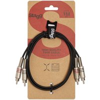 Stagg Twin RCA Phono to Phono Cable 1m