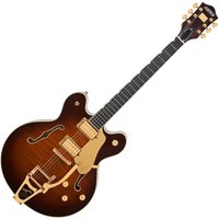 Gretsch Broadkaster LX Figured Center Block with String-Thru Bigsby and Gold Hardware Havana Burst