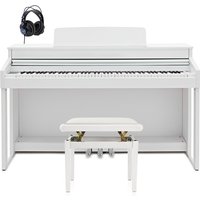G4M Sonori Low Top Digital Piano Satin White Custom Bundle