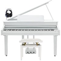 G4M Sonori Digital Grand Piano Polished White Custom Bundle