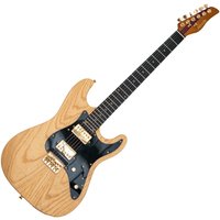 Jamstik Deluxe MIDI Guitar and Hard Case Natural Wood with Black Pick Guard