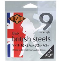 Rotosound BS9 British Steels 9-42 Gauge Electric Guitar Strings