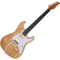 Jamstik Deluxe MIDI Guitar and Hard Shell Case Natural Wood with White Pick Guard