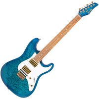 Jamstik Deluxe MIDI Guitar and Hard Shell Case Ocean Burst with White Pick Guard