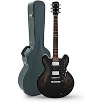 Hartwood Revival Semi Acoustic Guitar & Hard Case Jet Black
