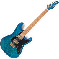 Jamstik Deluxe MIDI Guitar and Hard Shell Case Ocean Burst with Black Pick Guard