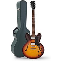 Hartwood Revival Semi Acoustic Guitar & Hard Case Sunburst