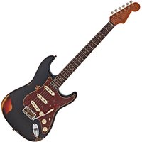 Fender Custom Shop 61 Stratocaster Heavy Relic Aged Black Over 3 Tobacco Sunburst #CZ579686 - Ex Demo