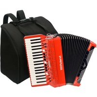 Roland FR-4X V-Accordion with Keyboard Red with Bag