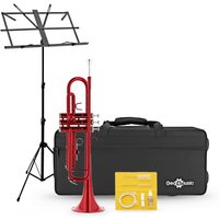 Student Trumpet Beginner Pack by Gear4music Red