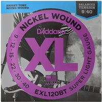 DAddario EXL120BT Nickel Wound Super Light Set 09-40
