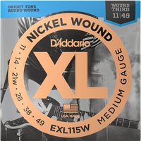 DAddario EXL115W Nickel Wound Medium Rock Wound 3rd 11-49