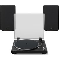 Kanto OBI3 Turntable with AVCOM Active Speakers Matte Black
