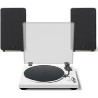 Kanto OBI3 Turntable with AVCOM Active Speakers Matte White
