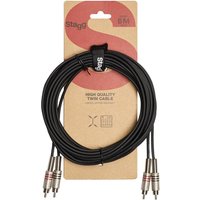 Stagg Twin RCA Phono to Phono Cable 6m