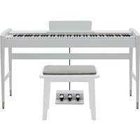 Keynote Contemporary Digital Piano with Bluetooth White Stool Pack
