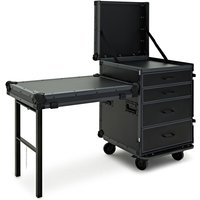 Trojan Pro Stealth 4-Drawer Single Table Heavy-Duty Wheeled Flight Case