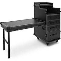 Trojan Pro Stealth DJ 4-Drawer Single Table Heavy-Duty Wheeled Flight Case