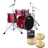 Ludwig Evolution 22" 5pc Complete Drum Kit Crimson Sparkle