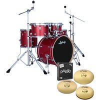 Ludwig Evolution 20" 5pc Complete Drum Kit Crimson Sparkle