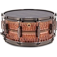 Ludwig 14" x 6.5" Raw Hammered Polished Copper Snare Drum