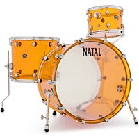 Natal Arcadia Acrylic 22" 3 Piece Shell Pack Transparent Orange