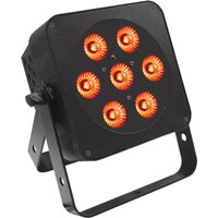 LEDJ Slimline 7Q5 RGBA LED Par Can Black Housing