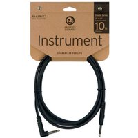 DAddario Classic Series 1/4" Instrument Cable Right Angle 10ft