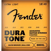 Fender 880XL 80/20 Dura-Tone Coated Akustikgitarrensaiten 10-48