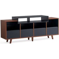 Norstone Oslo 1600 Vinyl Cabinet Black Satin/Walnut